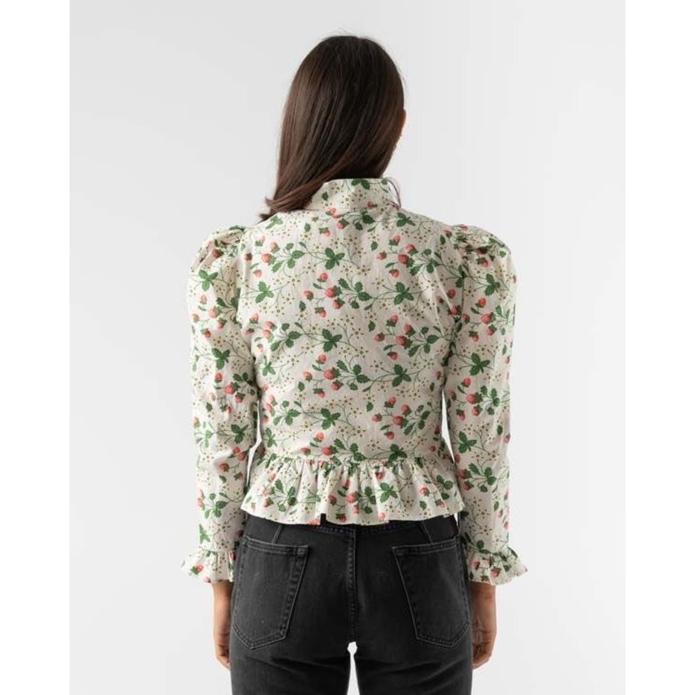 Batsheva x Laura Ashley Strawberry Field Grace Blouse White Size 4 - Picture 4 of 11